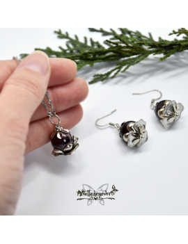 Earrings Garnet Spillë