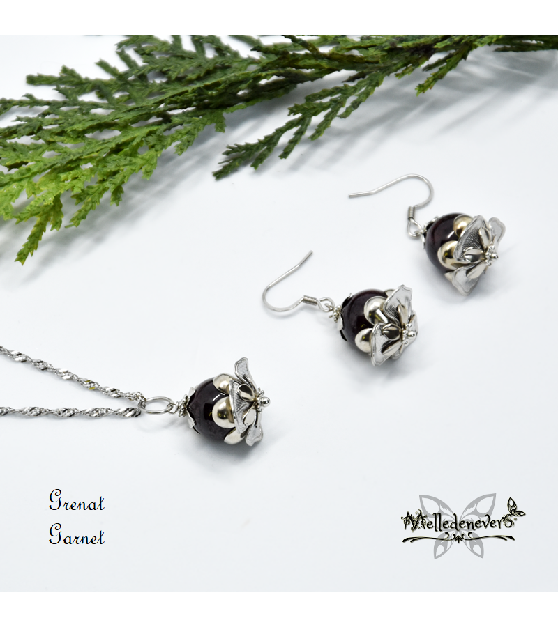 Earrings Garnet Spillë