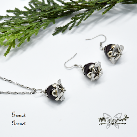 Earrings Garnet Spillë